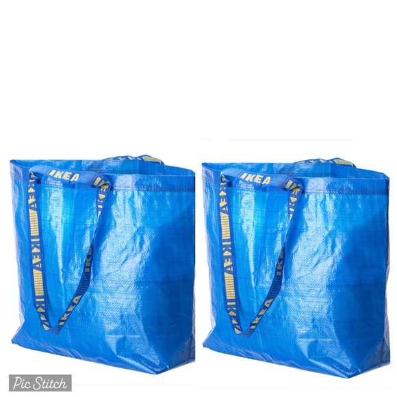IKEA Handbags - IKEA X2 FRAKTA extra Large BLUE Shopping Tote Bags NEW